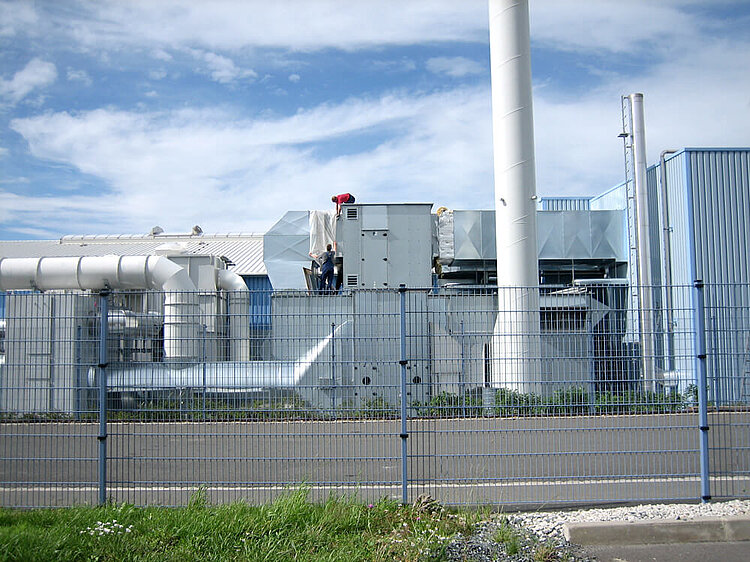 Das Bild zeigt eine Lüftungsanlage